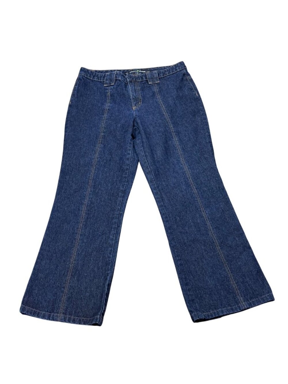 DKNY Jeans Womens Wide Leg High Rise Denim Pants Size 6 Cotton Blue